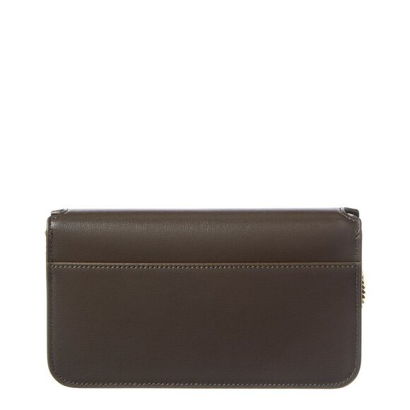 Saint Laurent Monogram Leather Phone Holder With Chain, Grey - Picture 2 of 5